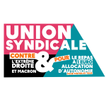 College 2 Liste 5 LOGO Union syndicale contre lextreme droite et Macron pour le repas a 1E et une allocation dautonomie pour tou.te .s RS UNEF Coordo