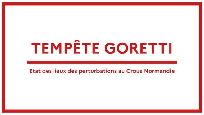 Etat des perturbations au Crous Normandie